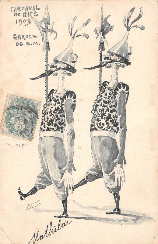 Carte postale ancienne Carnaval De Nice 1903 - Cpa Illustrateur - Garocs De S.M.