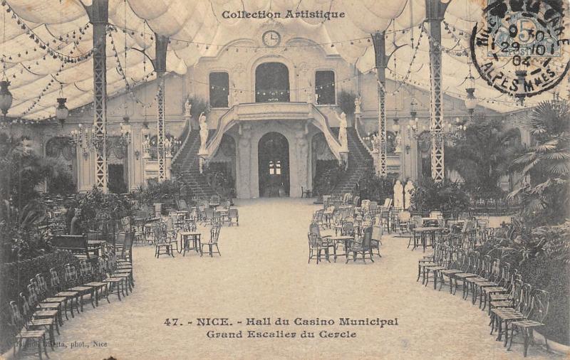 Carte postale ancienne Nice - Hall Du Casino Municipal à Nice
