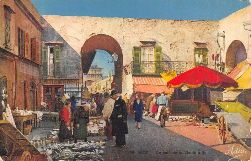 Carte postale ancienne Nice - Un Coin De La Vieille Ville à Nice