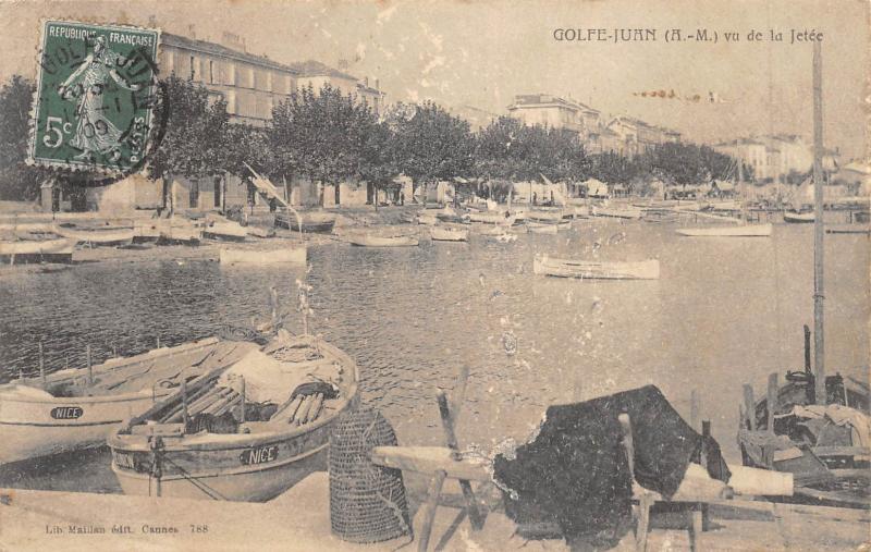 Carte postale ancienne Golfe Juan - Vu De La Jetee