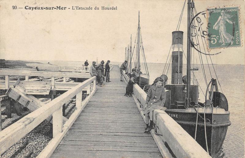 Carte postale ancienne Cayeux Sur Mer - L'Estacade Du Hourdel à Cayeux-sur-Mer