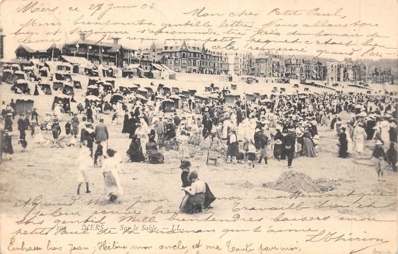 Carte postale ancienne Mers - Sur Le Sable