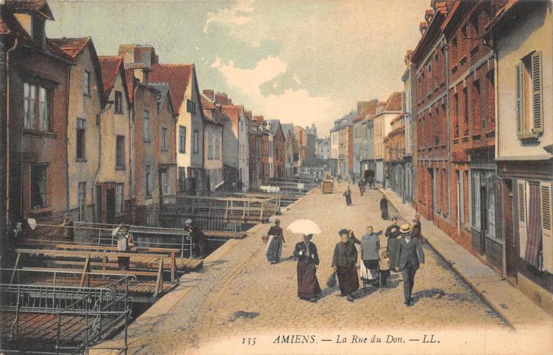 Carte postale ancienne Amiens - La Rue Du Don à Amiens