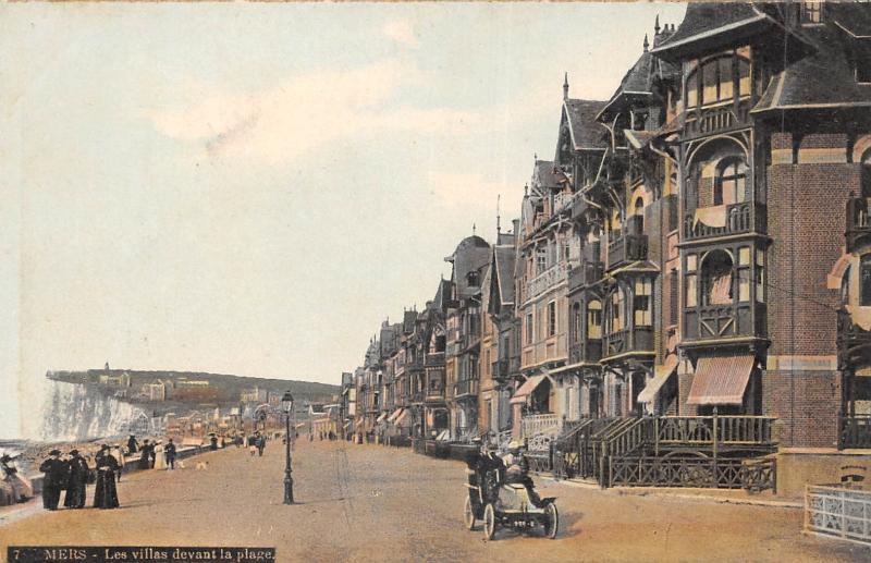 Carte postale ancienne Mers - Les Villas Devant La Plage
