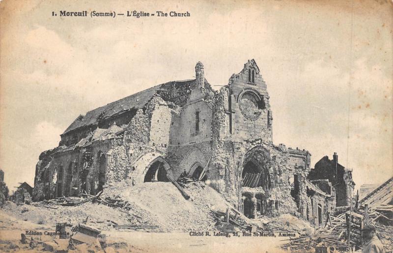 Carte postale ancienne Moreuil - L'Eglise à Moreuil
