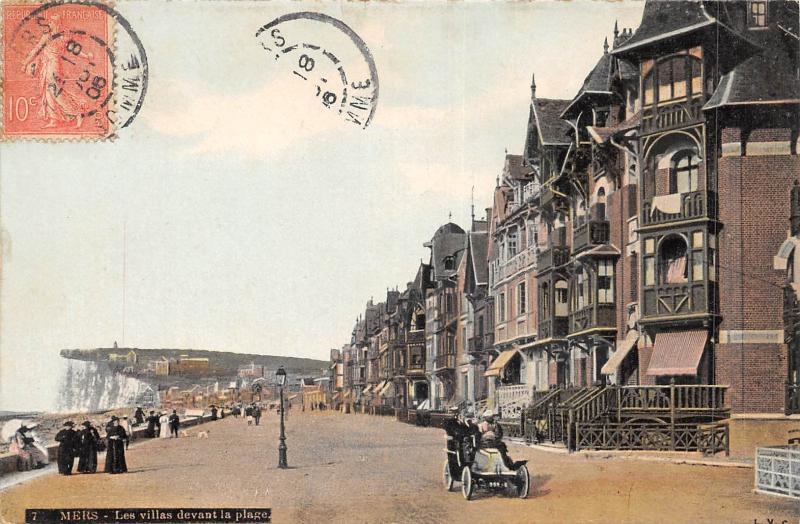 Carte postale ancienne Mers - Les Villas Devant La Plage