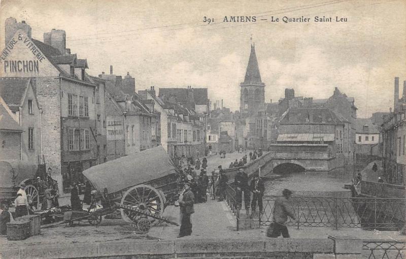 Carte postale ancienne Amiens - Le Quartier Saint Leu à Amiens