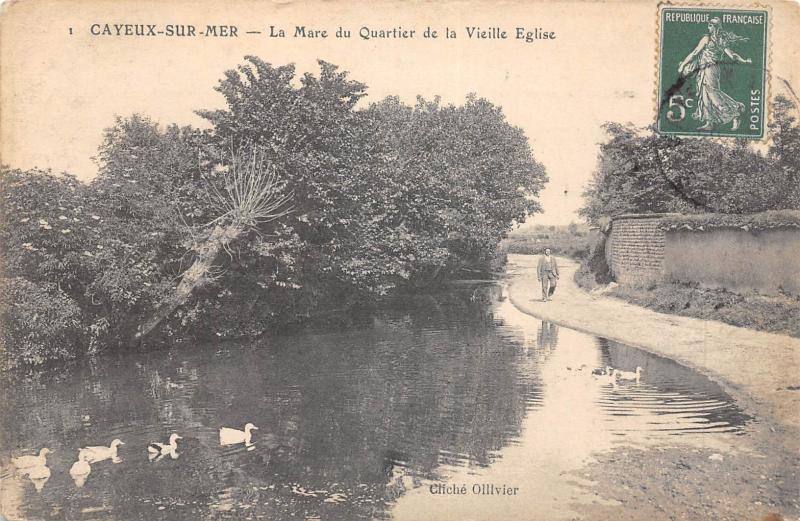 Carte postale ancienne Cayeux Sur Mer - La Mare Du Quartier De La Vieille Eglise à Cayeux-sur-Mer