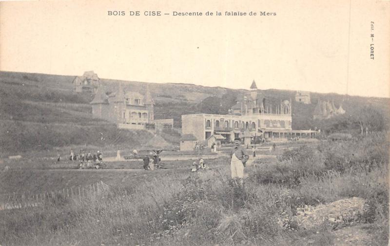 Carte postale ancienne Bois De Cise - Descente De La Falaise De Mers