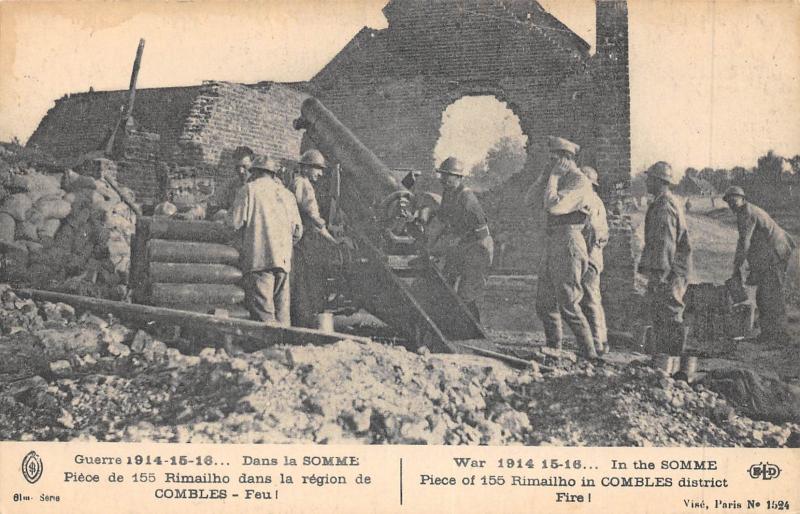 Carte postale ancienne Dans La Somme - Piece De 155 Rimailho