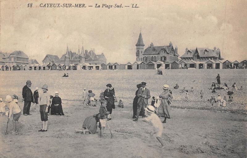 Carte postale ancienne Cayeux Sur Mer - La Plage Sud à Cayeux-sur-Mer