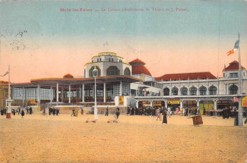 Carte postale ancienne Malo Les Bains - Le Casino