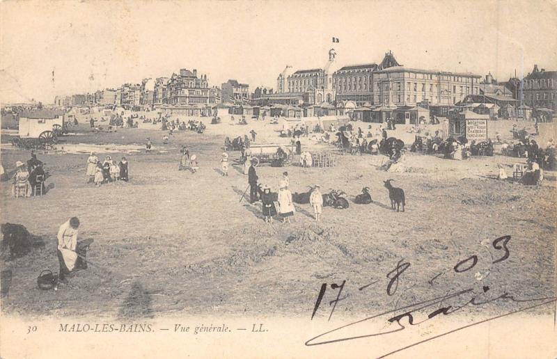 Carte postale ancienne Malo Les Bains - Vue Generale