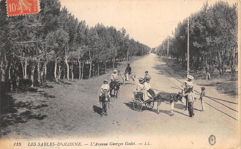 Carte postale ancienne Les Sables D'Olonne - L'Avenue Georges Godet aux Sables-d'Olonne