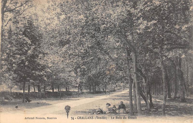 Carte postale ancienne Challans - Le Bois Du Breuil à Challans
