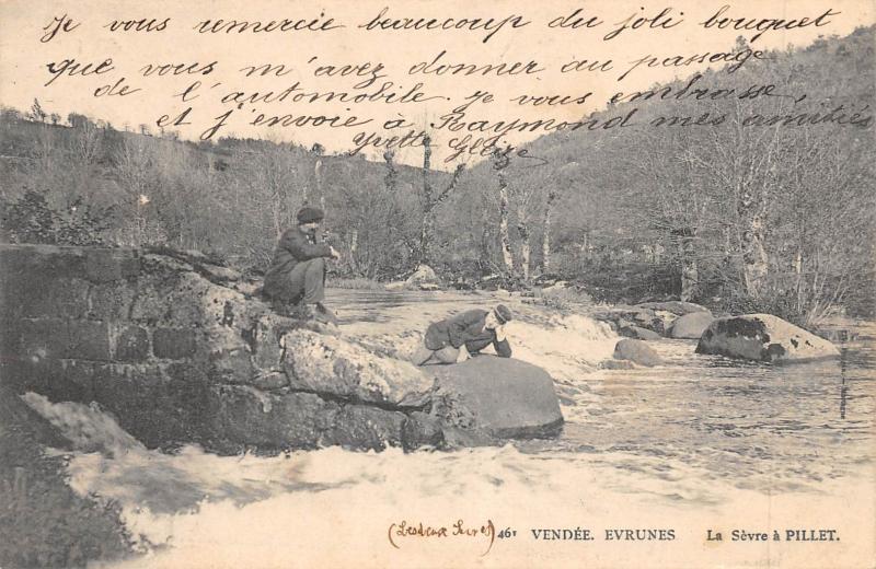 Carte postale ancienne Evrunes - La Sevre A Pillet