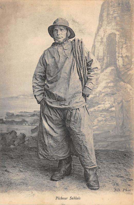Carte postale ancienne Pecheur Sablais