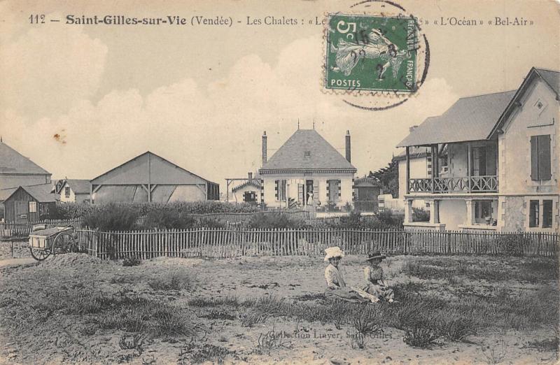 Carte postale ancienne Saint Gilles Sur Vie - Les Chalets