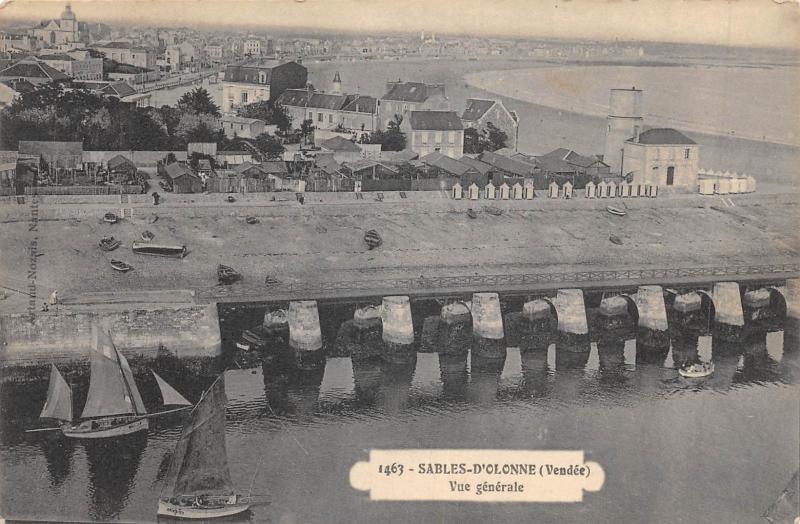 Carte postale ancienne Les Sables D'Olonne - Vue Generale aux Sables-d'Olonne
