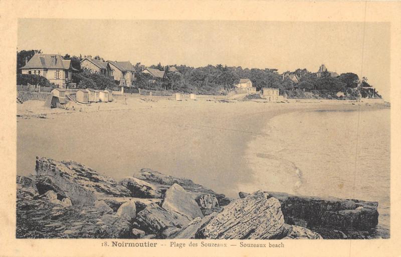 Carte postale ancienne Noirmoutier - Plage Des Souzeaux