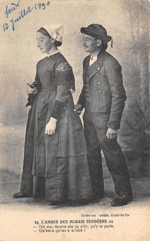 Carte postale ancienne L'Amour Aux Marais Vendeens