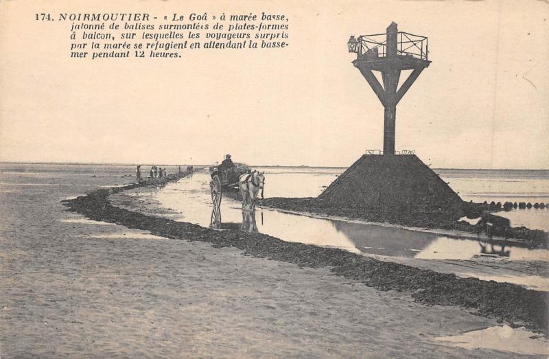 Carte postale ancienne Noirmoutier - Le Goa A Maree Basse