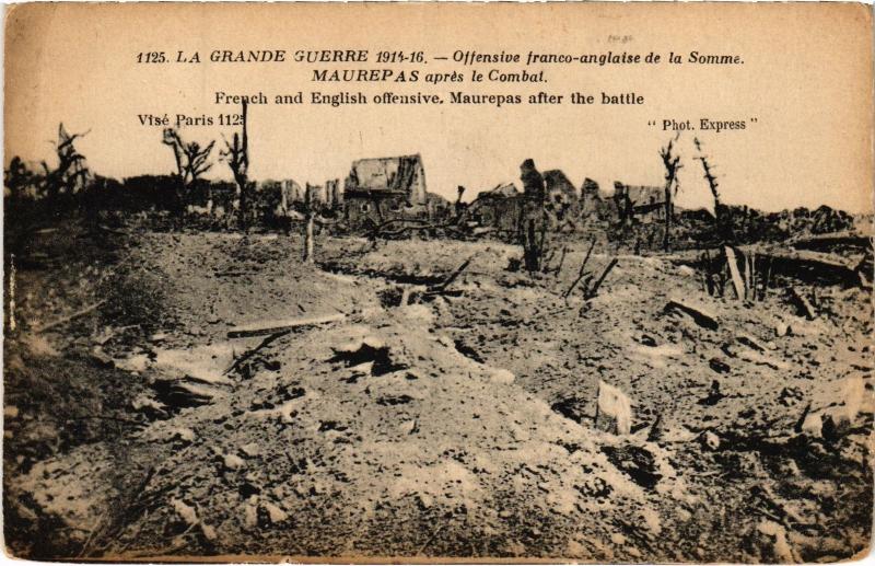 Carte postale ancienne Maurepas apres le combat à Maurepas