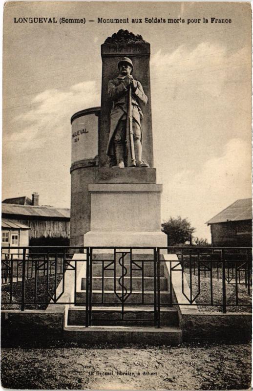 Carte postale ancienne Longueval Monument aux Soldats à Longueval
