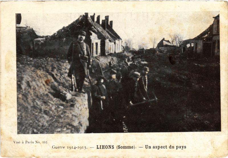 Carte postale ancienne Lihons un aspect du pays à Lihons