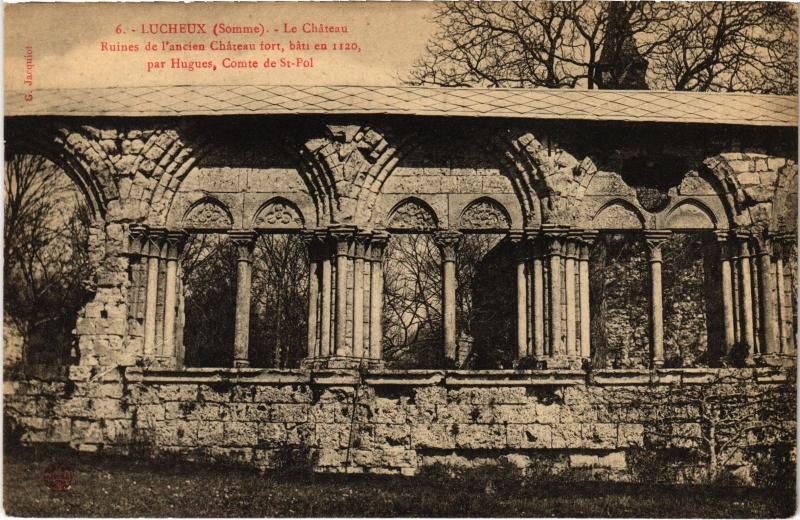 Carte postale ancienne Lucheux le chateau à Lucheux