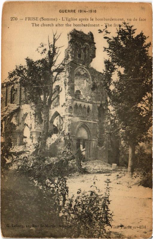Carte postale ancienne Frise eglise à Frise