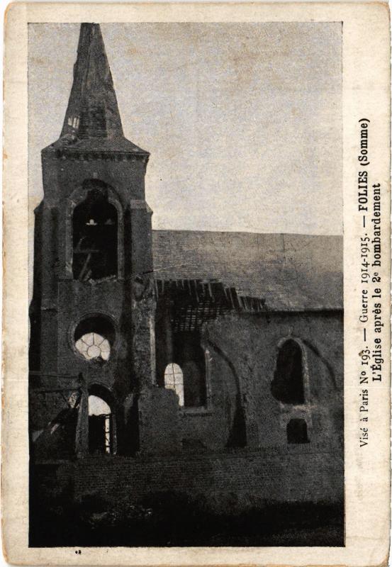 Carte postale ancienne Folies eglise à Folies