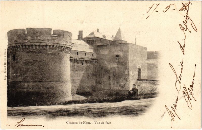 Carte postale ancienne Ham le chateau