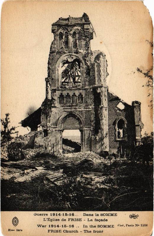 Carte postale ancienne Frise eglise à Frise