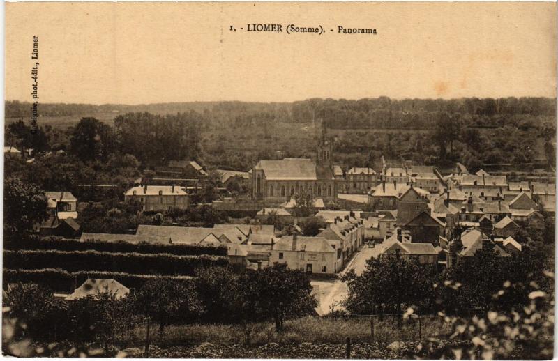 Carte postale ancienne Liomer panorama à Liomer