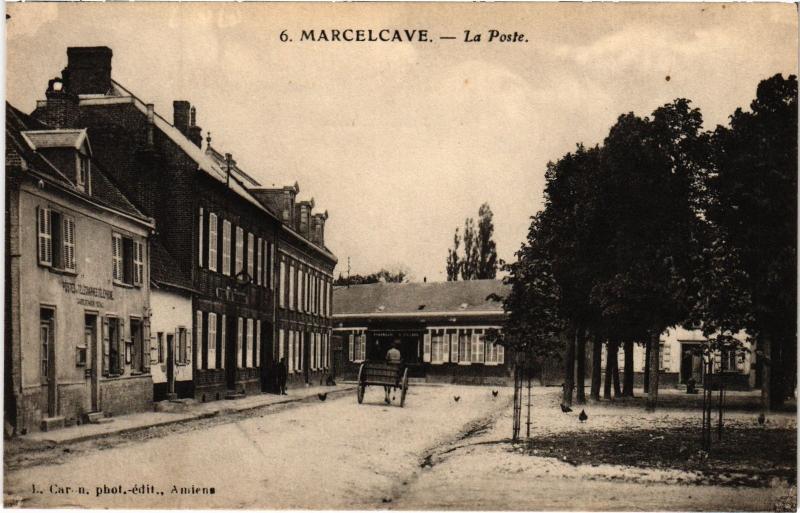 Carte postale ancienne Marcelcave la poste à Marcelcave
