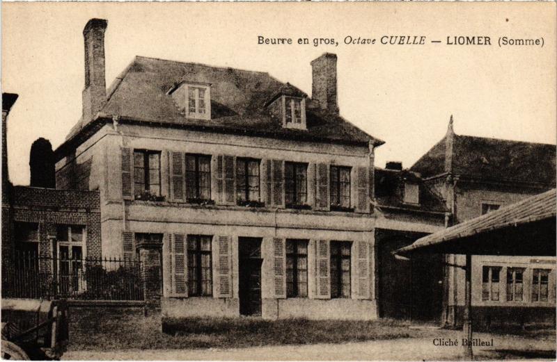 Carte postale ancienne Liomer Beurre en gros à Liomer