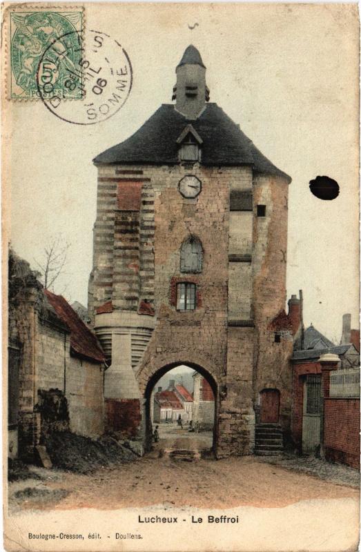 Carte postale ancienne Lucheux le Beffroi à Lucheux