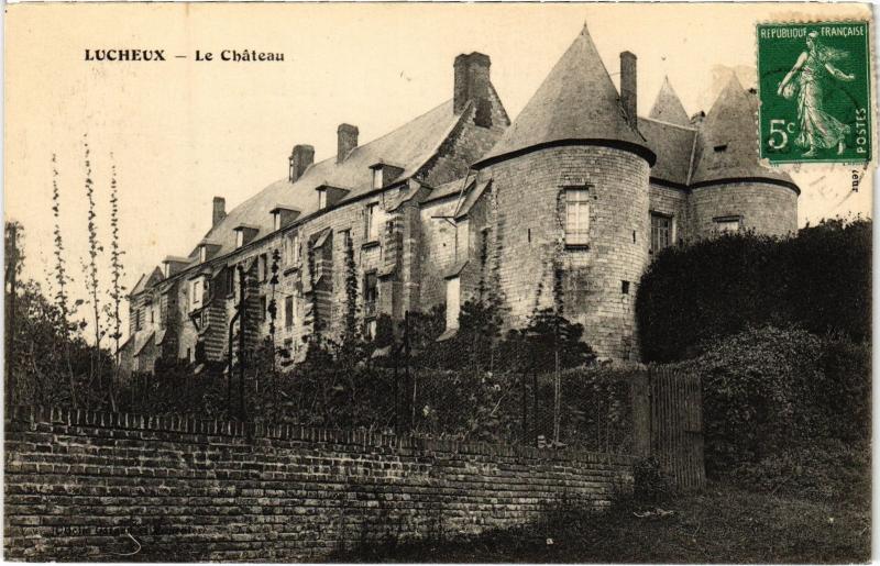 Carte postale ancienne Lucheux le chateau à Lucheux