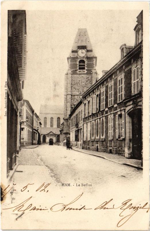 Carte postale ancienne Ham le Beffroi