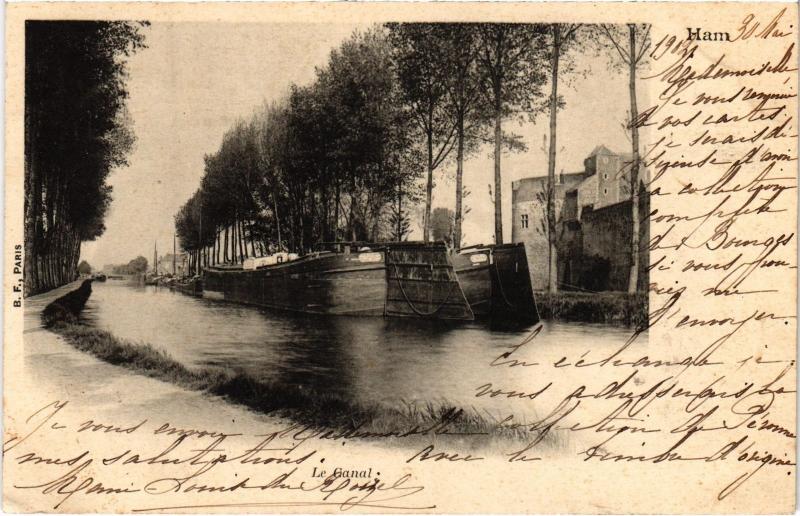 Carte postale ancienne Ham le Canal