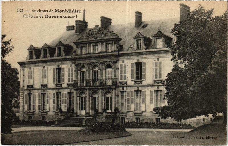 Carte postale ancienne Davenescourt le chateau à Davenescourt