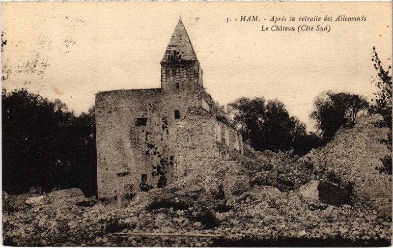 Carte postale ancienne Ham le chateau