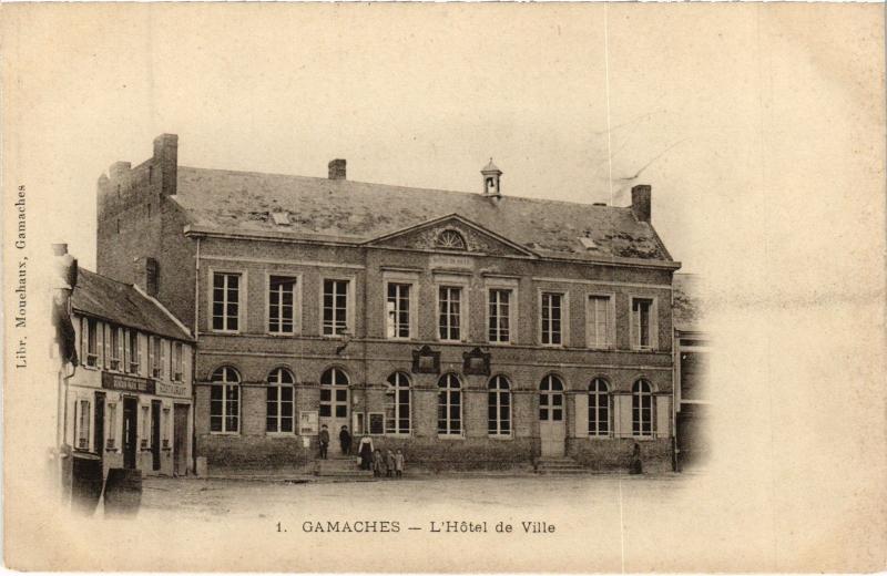 Carte postale ancienne Gamaches Hotel de Ville à Gamaches
