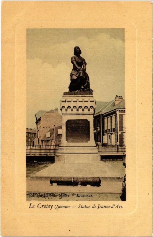 Carte postale ancienne Le Crotoy Statue de Jeanne d'Arc au Crotoy