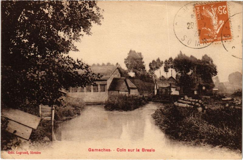 Carte postale ancienne Gamaches coin sur la Bresle à Bresle