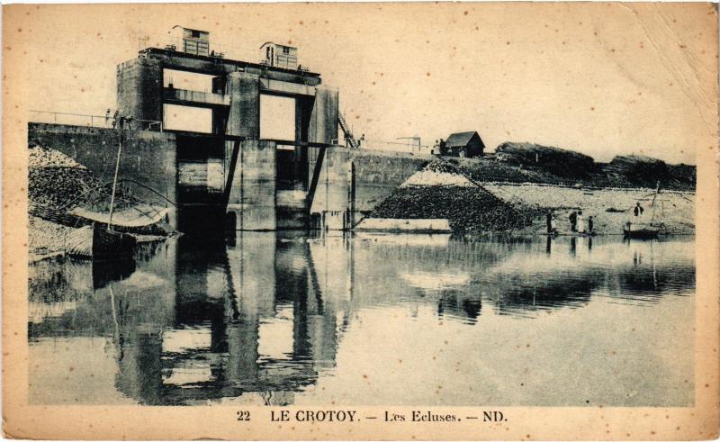 Carte postale ancienne Le Crotoy Les Ecluses au Crotoy