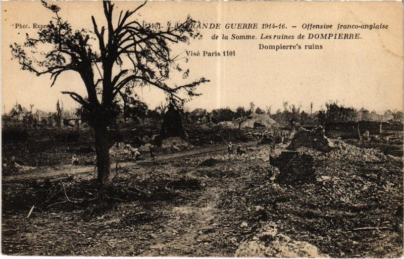 Carte postale ancienne Dompierre les ruines