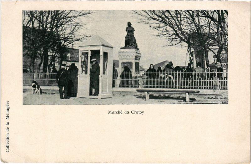 Carte postale ancienne Crotoy le marche