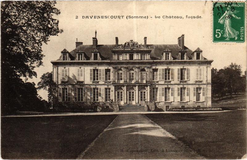 Carte postale ancienne Davenescourt le chateau à Davenescourt